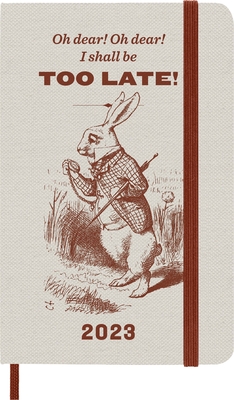 Moleskine Limited Edition 2023 Weekly Notebook Planner Alice in Wonderland, 12M, Pocket, Rabbit, Hard Cover (3.5 x 5.5) By Moleskine Cover Image