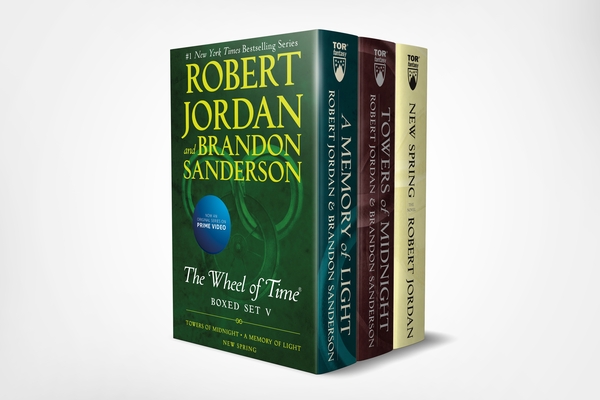Wheel of Time Premium Boxed Set V: Book 13: Towers of Midnight, Book 14: A Memory of Light, Prequel: New Spring By Robert Jordan Cover Image