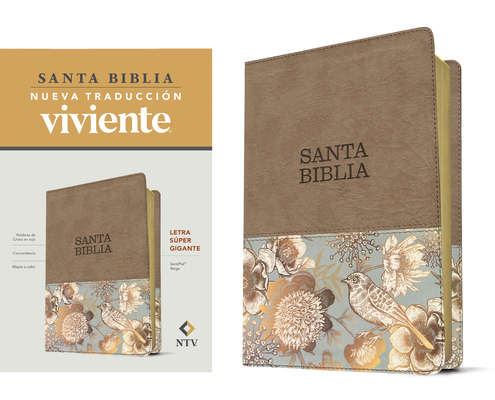 Santa Biblia Ntv, Letra Súper Gigante (Sentipiel, Beige, Letra Roja) By Tyndale (Created by) Cover Image