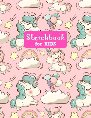 Sketchbook for Kids: Cute Unicorn Large Sketch Book for Sketching