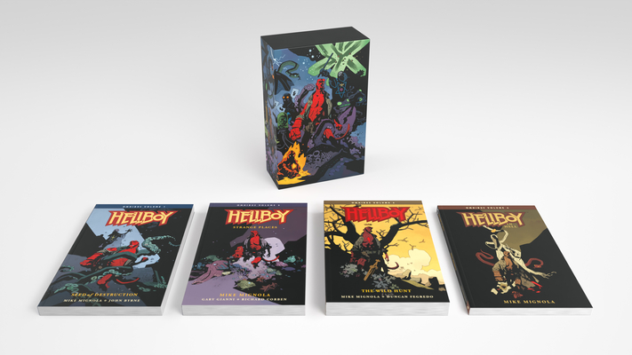 Hellboy Omnibus Boxed Set By Mike Mignola, John Byrne, Duncan Fegredo (Illustrator), Dave Stewart (Illustrator), Mark Chiarello (Illustrator) Cover Image