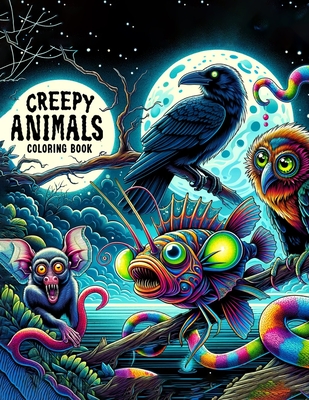 Creepy Animals coloring book: Stress Relieving And Having Fun With Scary Illustrations Of Horror Creatures, Gothic Theme Papers Gifts For Adults Tee Cover Image