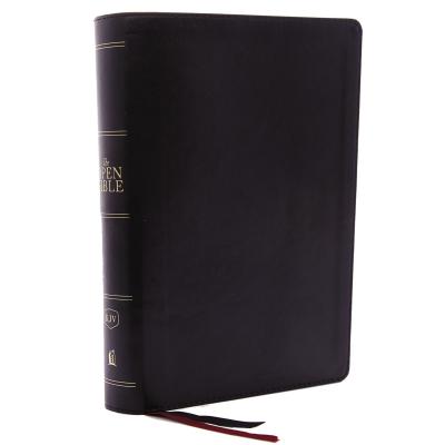 The Kjv, Open Bible, Leathersoft, Black, Indexed, Red Letter Edition, Comfort Print: Complete Reference System Cover Image