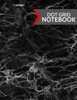 Dot Grid Notebook: Black Marble Modern Design: Softcover Paperback 120 Page, (Large 8.5 X 11) Cover Image