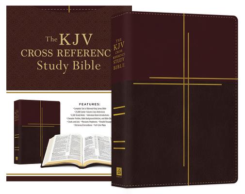 KJV Cross Reference Study Bible Compact [Mahogany Cross] By Christopher D. Hudson, Compiled by Barbour Staff Cover Image