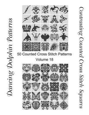 Contrasting Counted Cross Stitch Squares: 50 Counted Cross Stitch Patterns (Volume #18) Cover Image