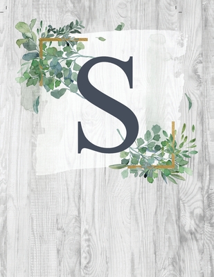 S: Monogram Initial Notebook Letter S - 8.5