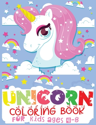 Unicorn Coloring Book For Kids Ages 4-8 US Edition: 50 Pictures To