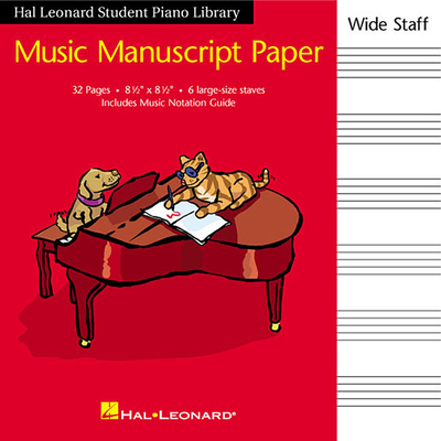 Hal Leonard Student Piano Library Music Manuscript Paper - Wide Staff: Wide Staff Cover Image