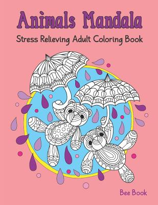  Stress Relieving Adult Coloring Book - Animals