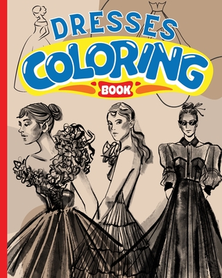 Dresses Coloring Pages | Fashion Coloring for Adults JPG