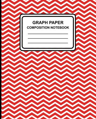 Graph Paper Composition Notebook: Chevron (Red), 7.5