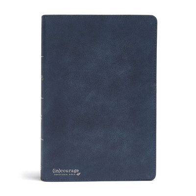 CSB (in)courage Devotional Bible, Navy Genuine Leather Indexed By (in)courage, CSB Bibles by Holman, Denise J. Hughes (Editor) Cover Image
