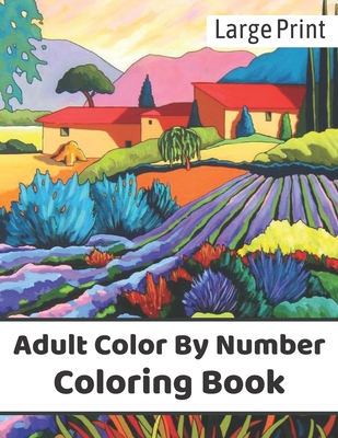 Color By Number Adult Coloring Book: Large Print Coloring Book For