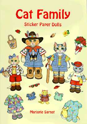 Cat Family Sticker Paper Dolls