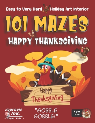 happy thanksgiving activity book for kids ages 4-8 : A Fun