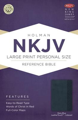 Cover for NKJV Large Print Personal Size Reference Bible, Slate Blue LeatherTouch Indexed