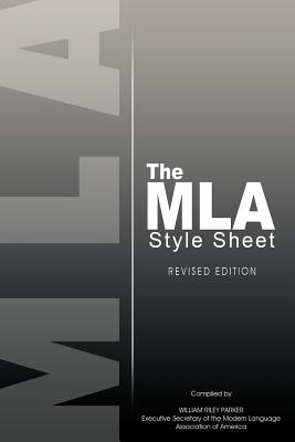 The MLA Style Sheet: Revised Edition Cover Image