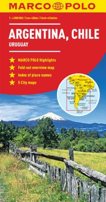 Argentina, Chile Marco Polo Map (Uruguay) (Marco Polo Maps) By Marco Polo Travel Publilshing Cover Image