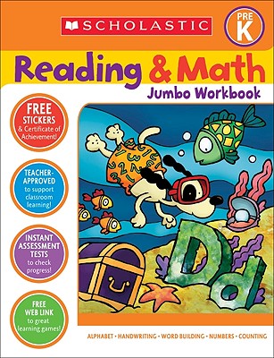 Reading & Math Jumbo Workbook: Grade PreK By Terry Cooper (Editor), Scholastic Teaching Resources, Virginia Dooley (Editor) Cover Image