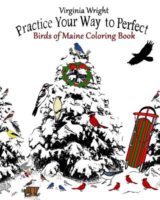 Practice Your Way to Perfect: Birds of Maine Coloring Book Cover Image