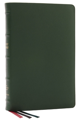 Nkjv, Thinline Reference Bible, Large Print, Premium Goatskin Leather, Green, Premier Collection, Red Letter, Comfort Print: Holy Bible, New King Jame By Thomas Nelson Cover Image