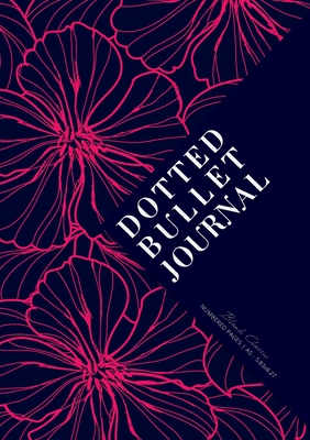 Dotted Bullet Journal: Medium A5 - 5.83X8.27 (Neon Pink Flowers) Cover Image