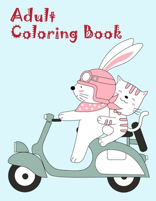 Adult Coloring Book: Easy Coloring pages from cute animals Cover Image