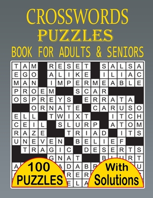 New Challenging Crossword Puzzle Book For Adults With Solution: Awesome  Crossword Puzzle Book For Puzzle Lovers Adults, Seniors, Men And Women With