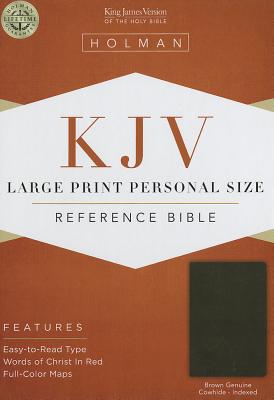 Cover for KJV Large Print Personal Size Reference Bible, Brown Genuine Cowhide Indexed