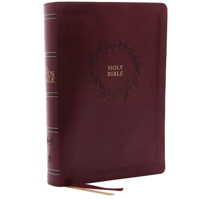 The Kjv, Open Bible, Leathersoft, Burgundy, Red Letter Edition, Comfort Print: Complete Reference System Cover Image