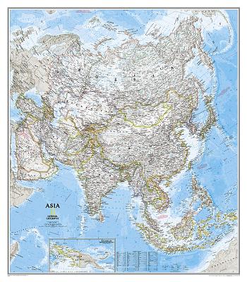 National Geographic Asia Wall Map - Classic (33.25 X 38 In) (National Geographic Reference Map) By National Geographic Maps Cover Image