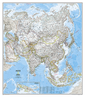 National Geographic Asia Wall Map - Classic (33.25 X 38 In) (National Geographic Reference Map) Cover Image