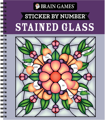 Brain Games - Sticker by Number: Stained Glass (28 Images to Sticker) Cover Image