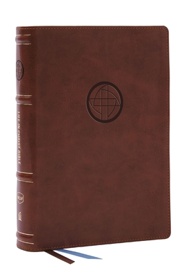 Life in Christ Bible: Discovering, Believing, and Rejoicing in Who God Says You Are (Nkjv, Brown Leathersoft, Red Letter, Comfort Print) Cover Image