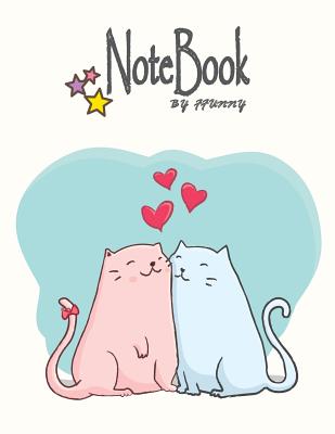 Notebook: Cute cats in love on white cover and Dot Graph Line Sketch pages, Extra large (8.5 x 11) inches, 110 pages, White pape By F. Funny Cover Image