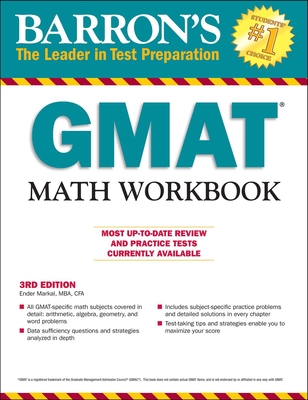 GMAT Math Workbook (Barron's Test Prep) Cover Image