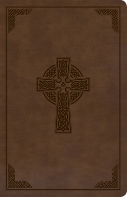 Cover for KJV Large Print Personal Size Reference Bible, Brown Celtic Cross LeatherTouch, Indexed