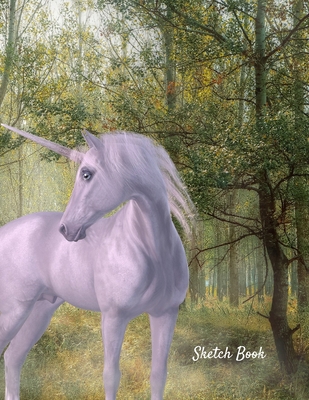 Sketch Book: Unicorn Forest Themed Personalized Artist Sketchbook For Drawing and Creative Doodling Cover Image