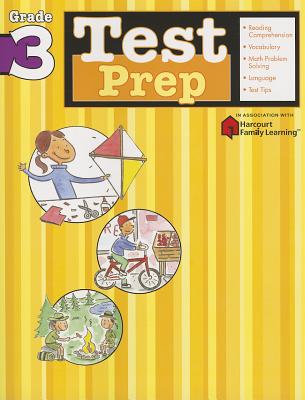 Test Prep: Grade 3 (Flash Kids Harcourt Family Learning) Cover Image