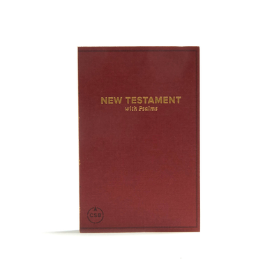 CSB Pocket New Testament with Psalms, Burgundy Trade Paper Cover Image