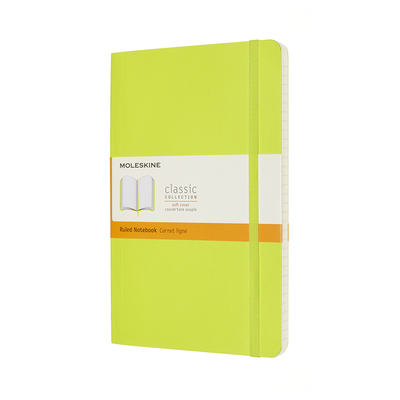 Moleskine Classic Notebook, Large, Ruled, Lemon Green, Soft Cover (5 X 8.25) Cover Image