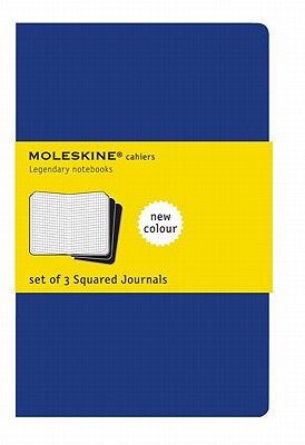 Moleskine Cahier Journal (Set of 3), Pocket, Squared, Indigo Blue, Soft Cover (3.5 x 5.5) (Cahier Journals) By Moleskine Cover Image