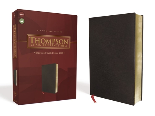 Nkjv, Thompson Chain-Reference Bible, Bonded Leather, Black, Red Letter Cover Image