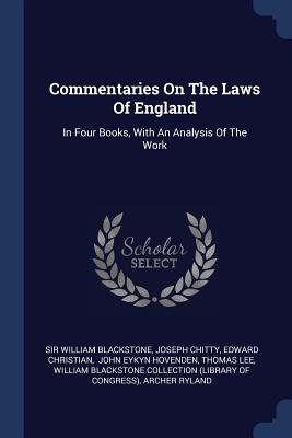 Cover for Commentaries on the Laws of England