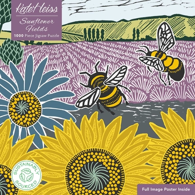 Adult Sustainable Jigsaw Puzzle Kate Heiss: Sunflower Fields: 1000-pieces. Ethical, Sustainable, Earth-friendly (1000-piece Sustainable Jigsaws)