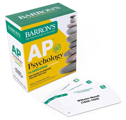 AP Psychology Flashcards, Fifth Edition: Up-to-Date Review + Sorting Ring for Custom Study (Barron's AP Prep) Cover Image