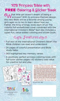 ICB Princess Bible with Coloring Sticker Book Cover Image