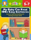 My Baby Can Read 100+ Easy Sentences Improve Spelling Reading And Writing Prompts Skills English Korean: 1st basic vocabulary with complete Dolch Sigh Cover Image