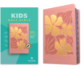 NLT Kids Bible, Thinline Reference Edition (Leatherlike, Tropical Flowers Dusty Pink, Indexed, Red Letter) Cover Image